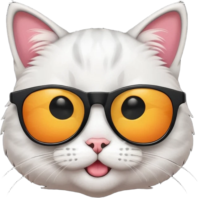 Cat with sunglasses emoji