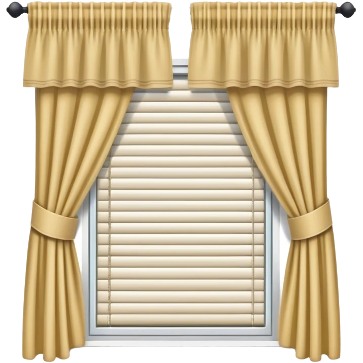 curtains on a window with blinds emoji