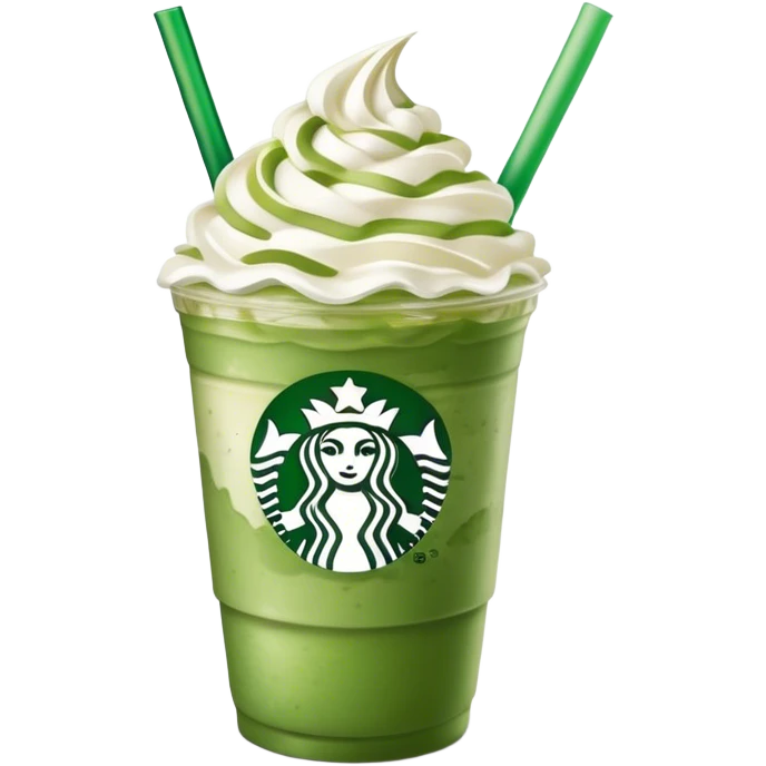 Starbucks green matcha Frappuccino emoji