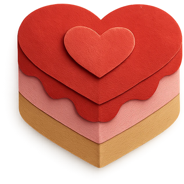 heart-shaped cake emoji