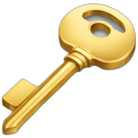 modern gold key emoji