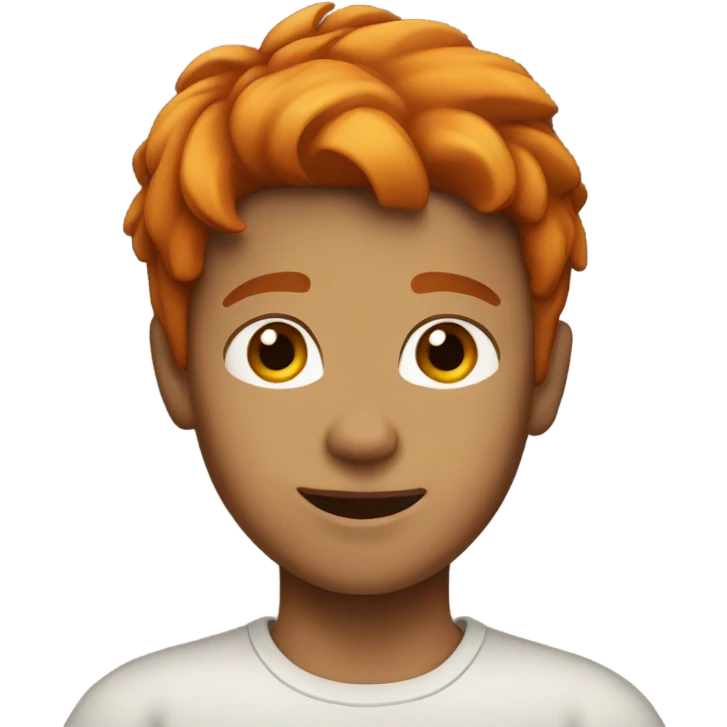 an orange brown hair boy  emoji