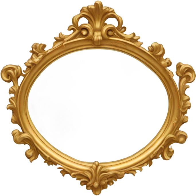 vintage rococo gold mirror emoji