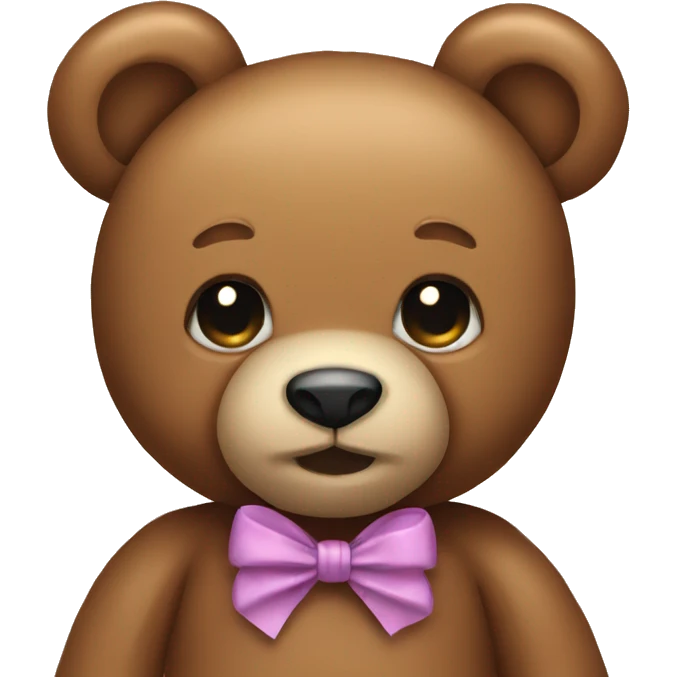 teddy bear with bow emoji