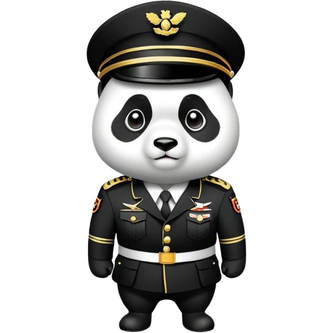 Панда в военной форме  emoji