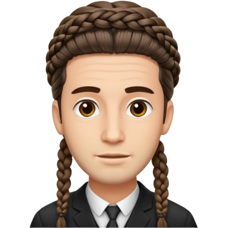 Orthodox Jewish Man emoji, with the braided hair emoji