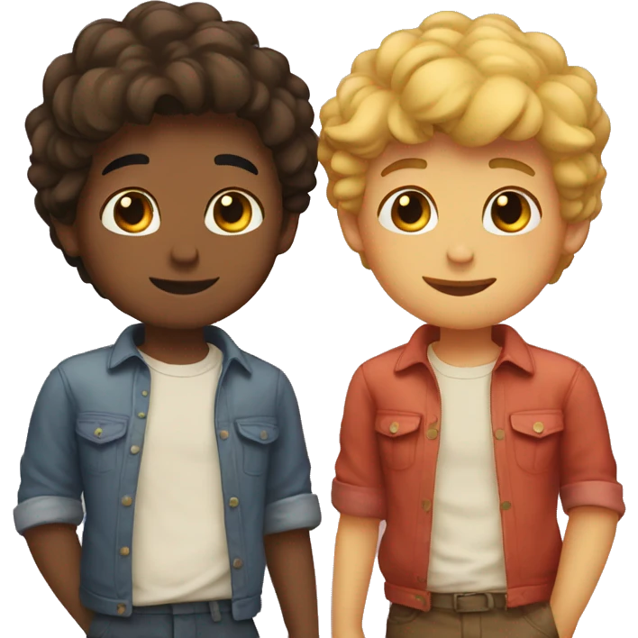 two boys in love emoji