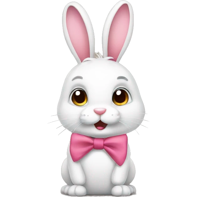 Bunny with a bow emoji