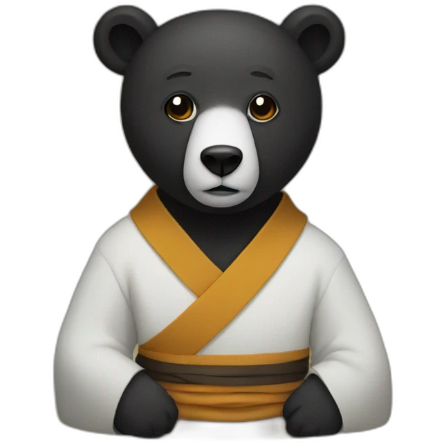bear as black monk emoji