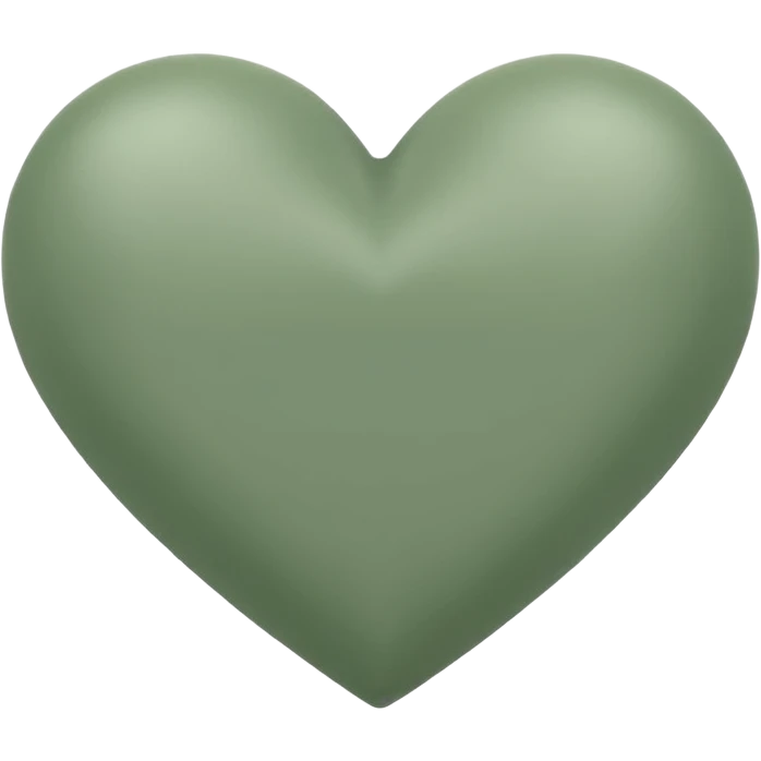 Sage green heart  emoji