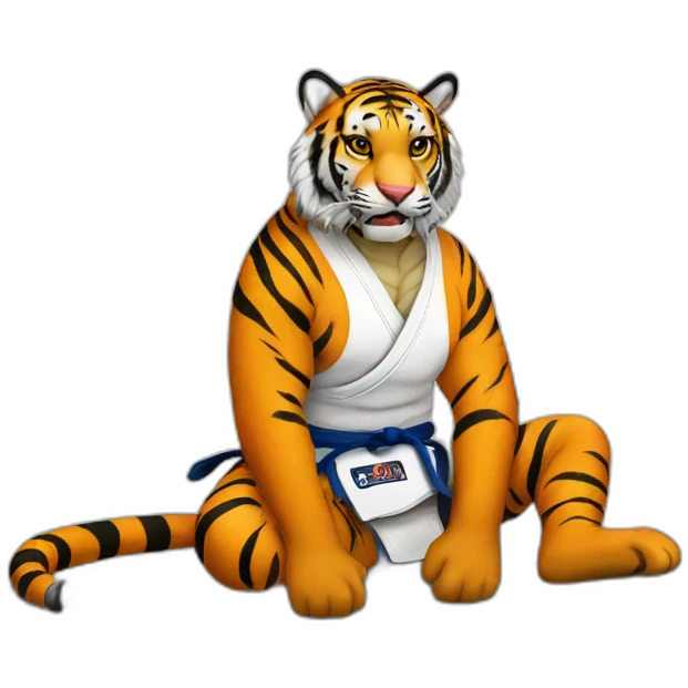 BJJ seated guard  Tiger  emoji