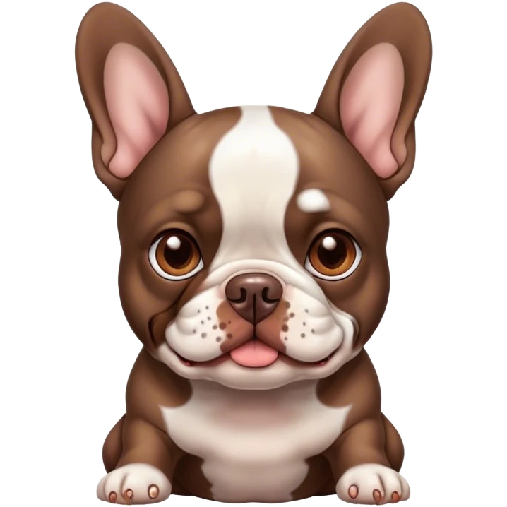 Chocolate merle french bulldog male with brown eyes  emoji