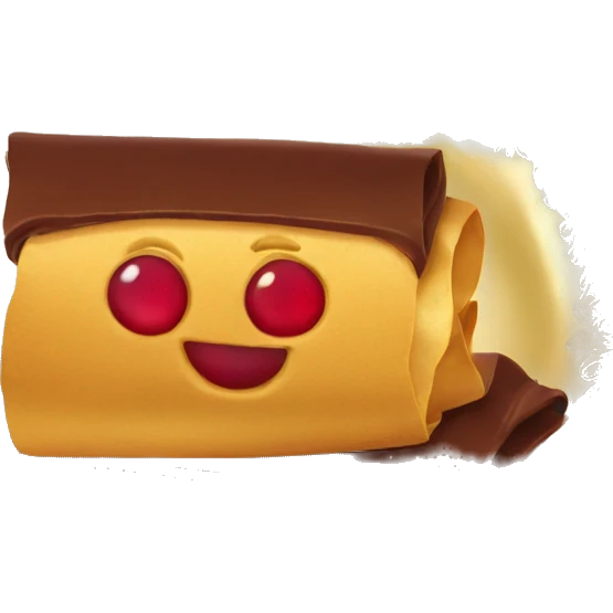 Gold Victorian plate with fruit leather rolls emoji