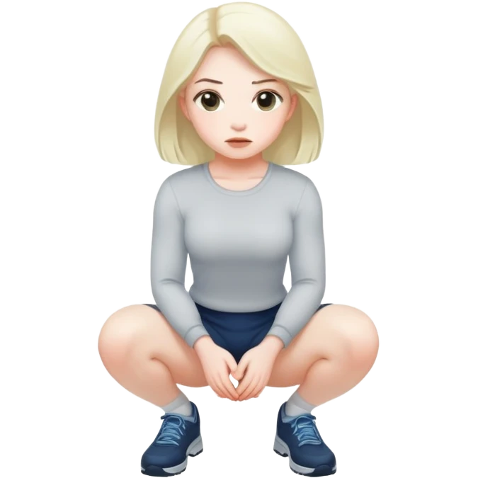 Blood naked girl squatting sfw emoji