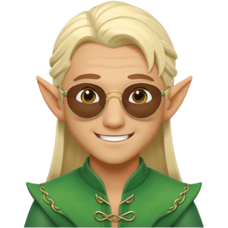 elf male legolas summer wibe sunglasses emoji