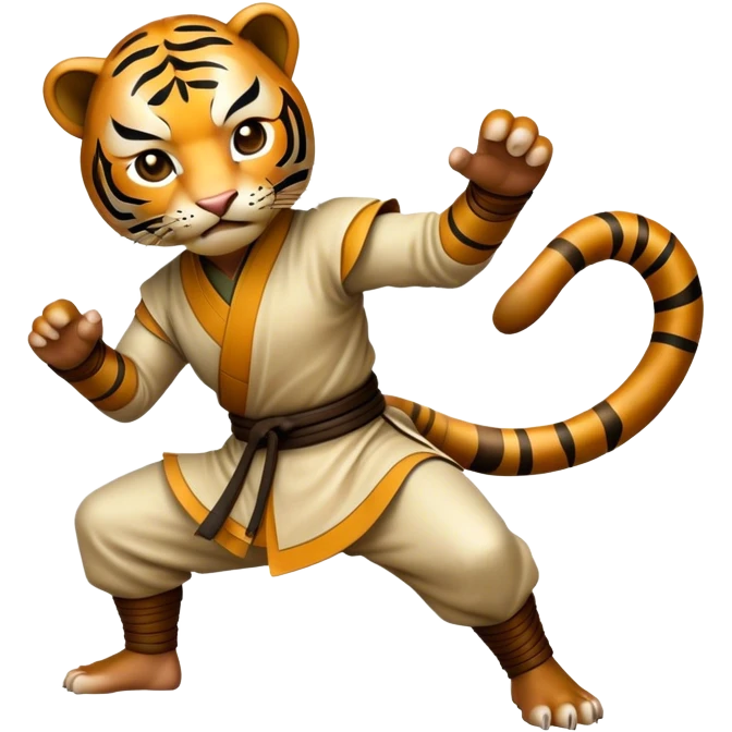Cinematic Realistic Crouching Tiger, Hidden Dragon Pop Culture Emoji, showcasing a mystical portrayal of ancient martial arts rendered with dynamic textures and epic lighting. emoji