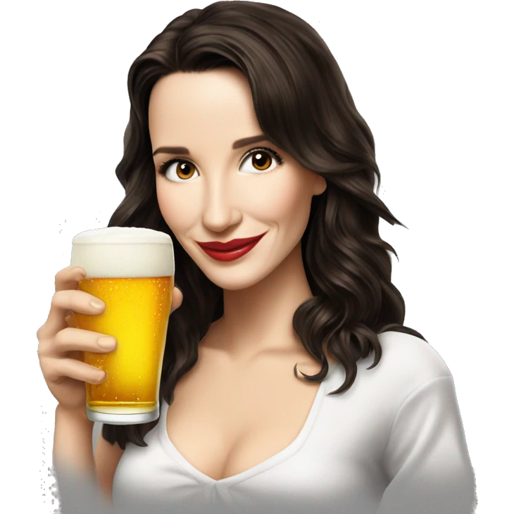 Natalia Oreiro drink beer emoji