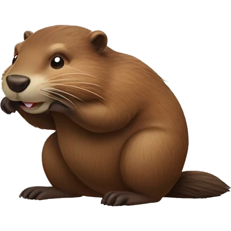 beaver scratching its butt emoji