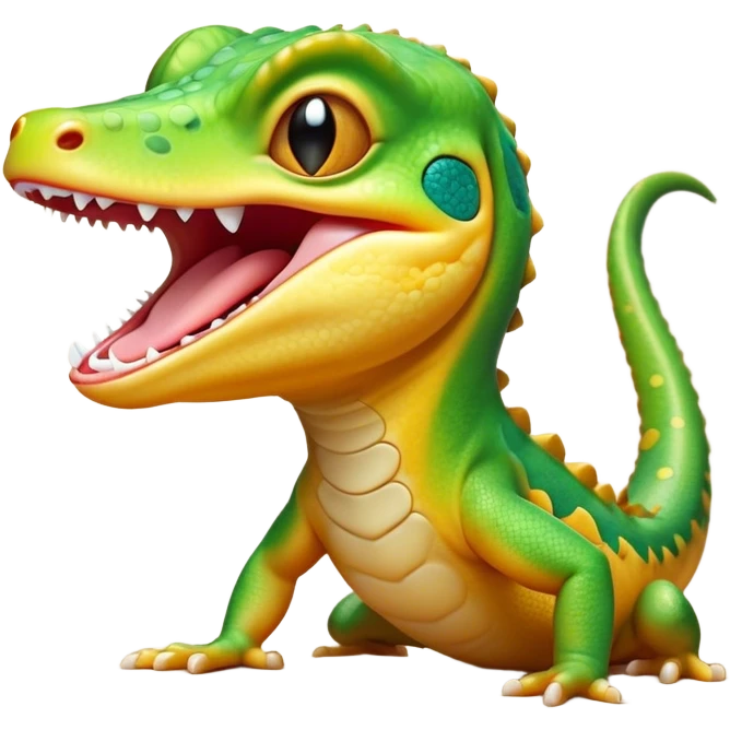 Cinematic Cute Yawning Gecko Portrait Emoji, Head tilted slightly with a dramatic, wide-open yawn, showcasing a compact, smooth-scaled body with slightly drooping eyelids and a relaxed, open-mouthed expression, Simplified yet irresistibly adorable features, highly detailed, glowing with a soft, cozy ambient glow, high shine, relaxed yet expressive, stylized with a hint of whimsical charm, soft glowing outline, capturing the essence of a drowsy yet affectionate gecko that appears ready to stretch out for a nap! emoji