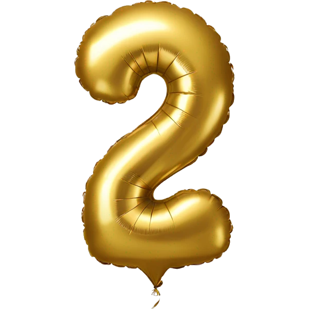 Gold balloon number 4 emoji