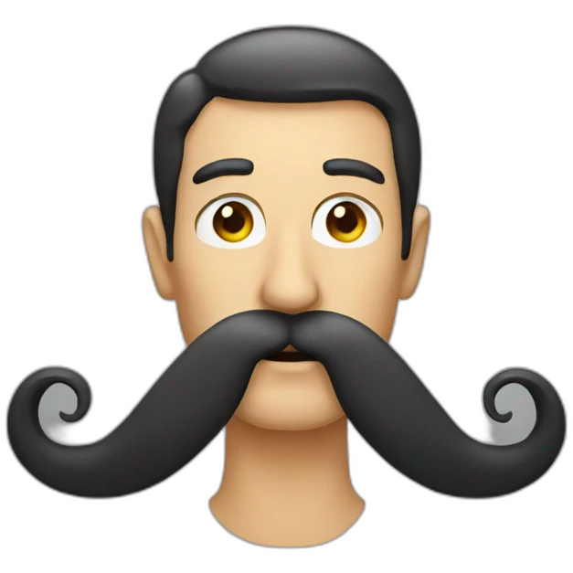 long-mustache emoji