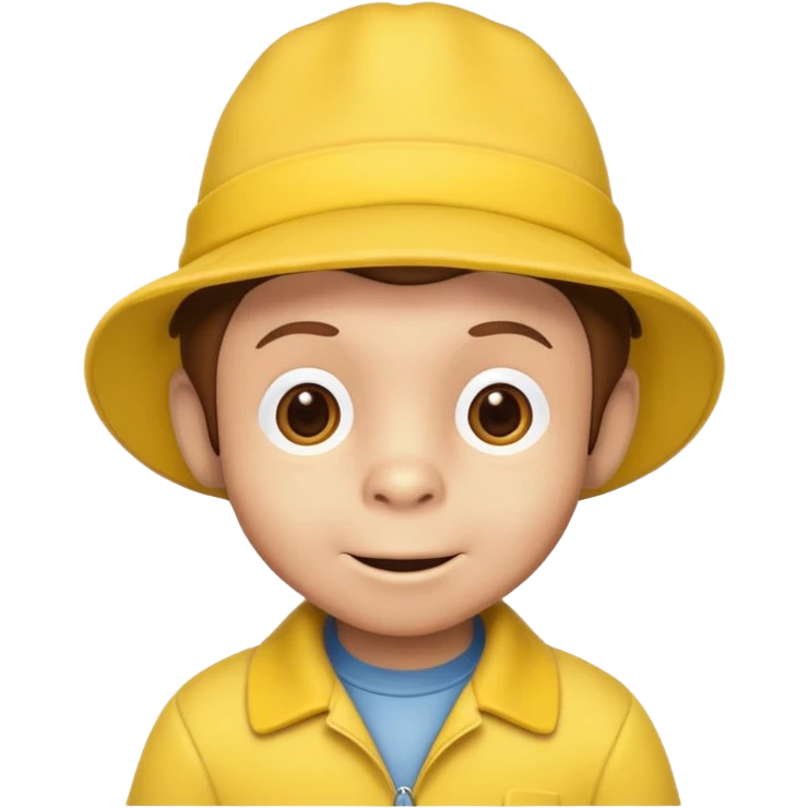 Curious George with yellow hat emoji