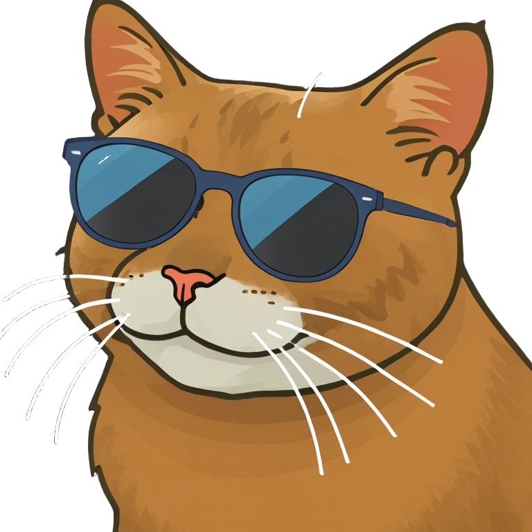 Cat with sunglasses emoji