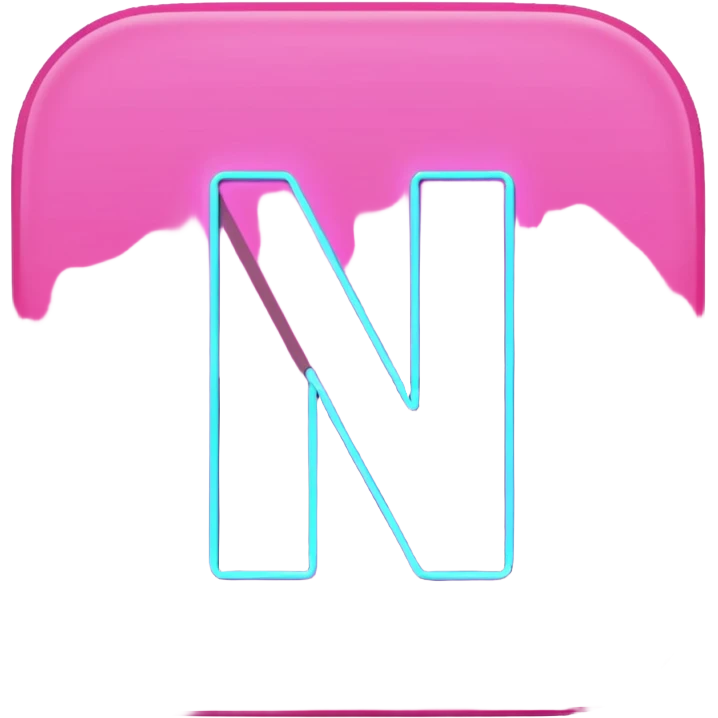 Netflix aesthetic N in pink emoji