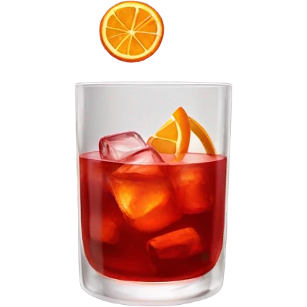 Negroni in a glass emoji