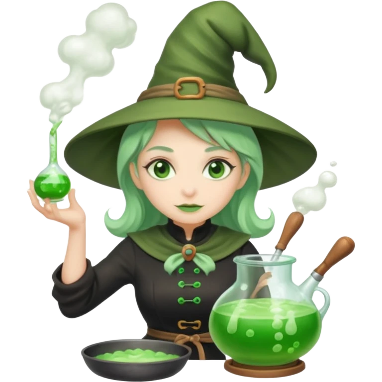 green witch cooking potion emoji
