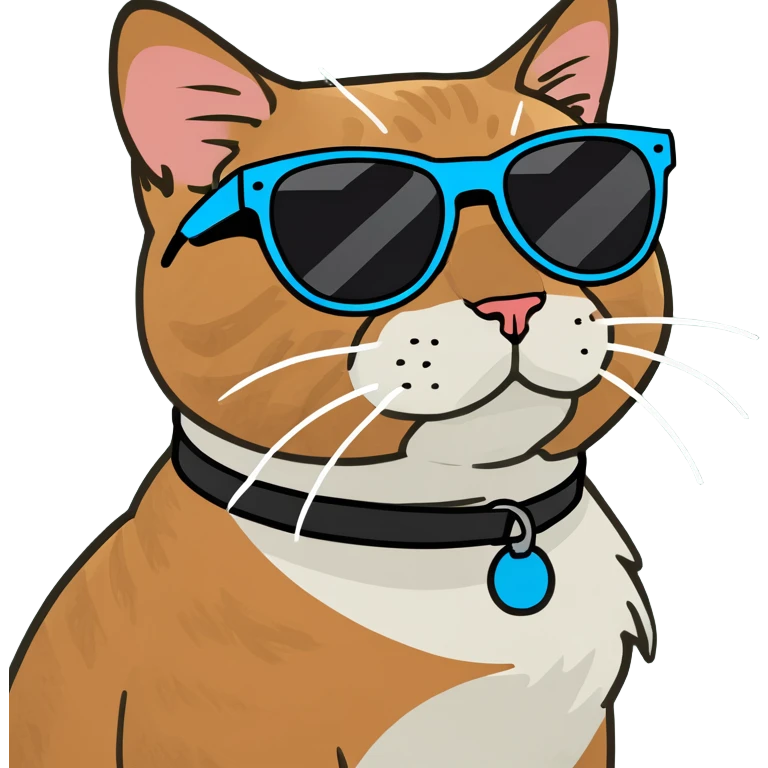 Cat with sunglasses emoji