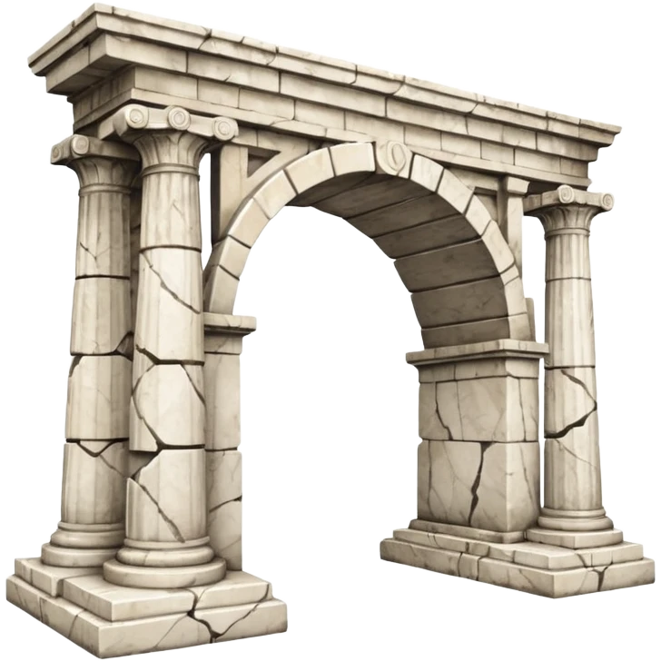 a marble greek statue of a bridge emoji