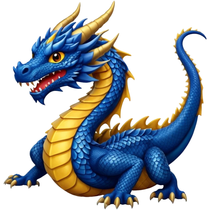 Navy blue dragon emoji