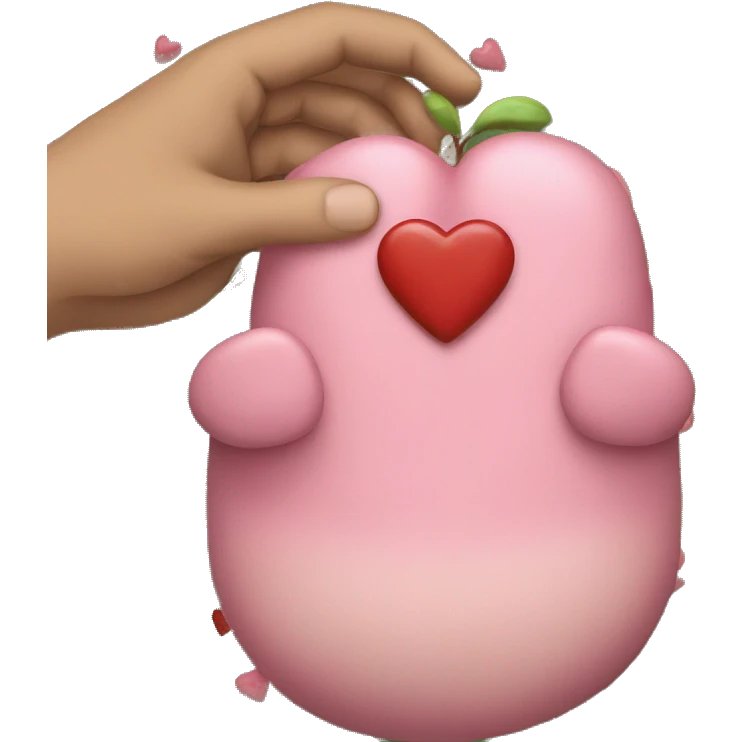 hands holding heart shaped food emoji