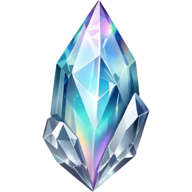 white silver iridescent nebula crystal shard emoji