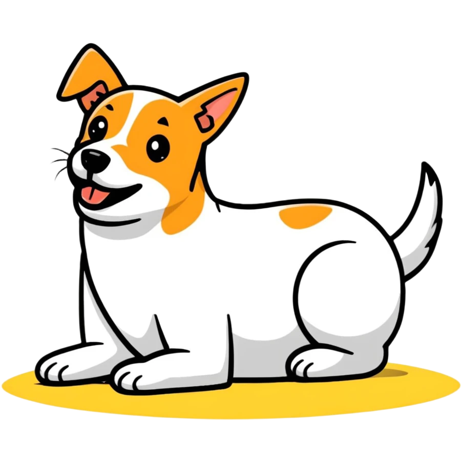 Laughing dog rolling on floor emoji