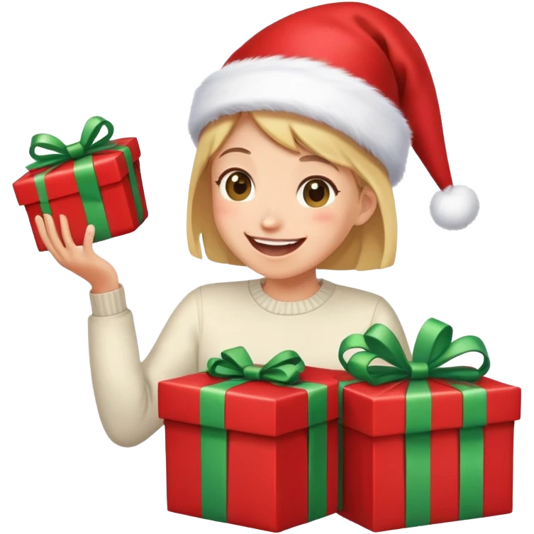 Opening presents  emoji