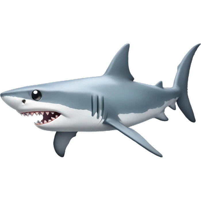Shark with christmas lights emoji