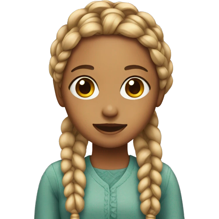Girl with braids  emoji