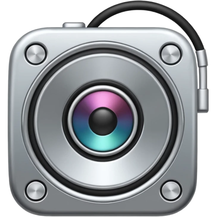 audio metallic silver chrome emoji