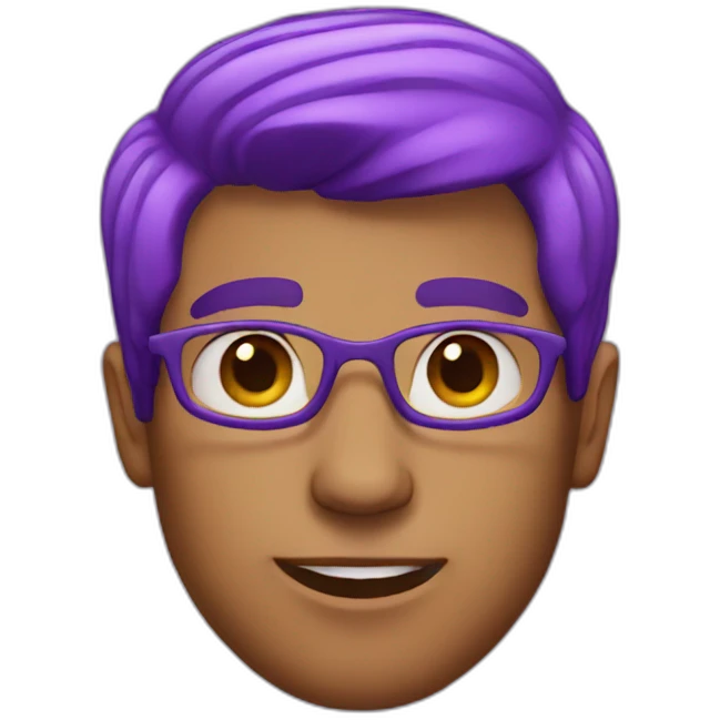 guy with purple hair emoji