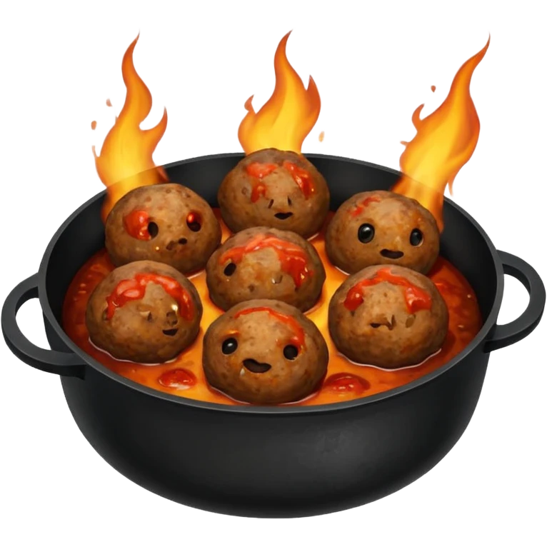black meatballs emoji