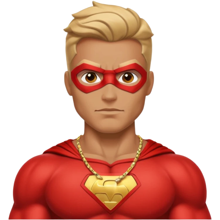 super hero with necklace emoji