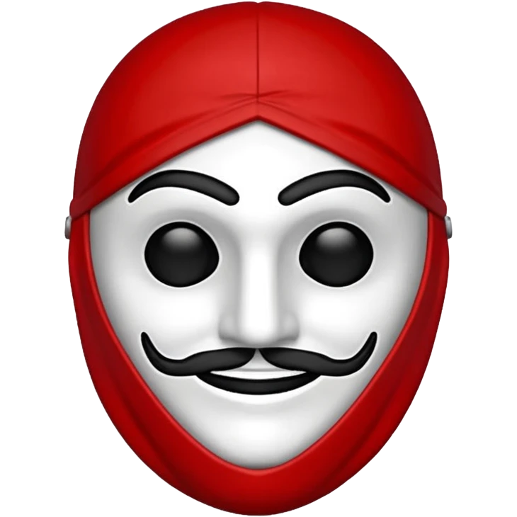 Emoji de la película La casa de papel máscara y la ropa rojo y la máscara realista  emoji