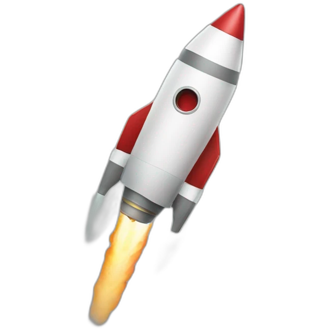 A Rocket going to pull a business up emoji