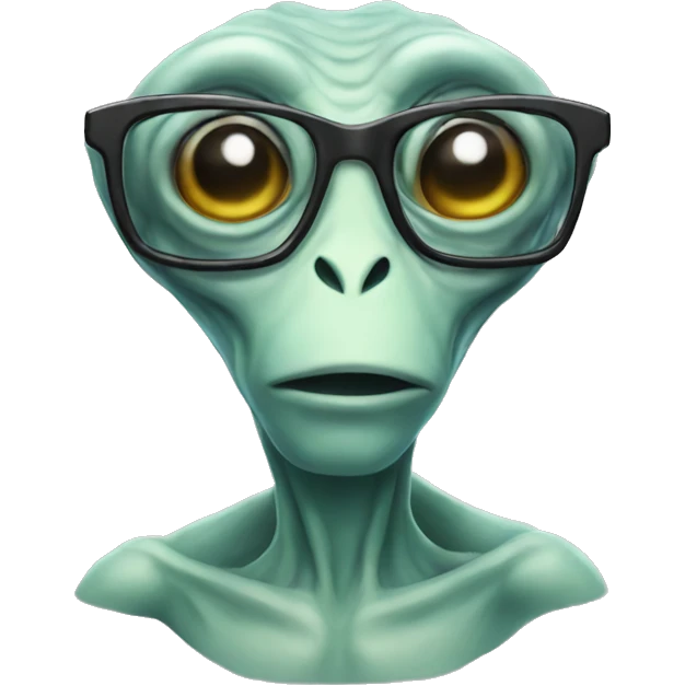 alien with glasses emoji