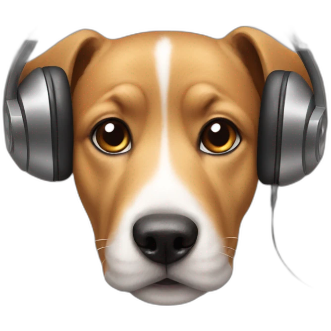 dog with headphones emoji