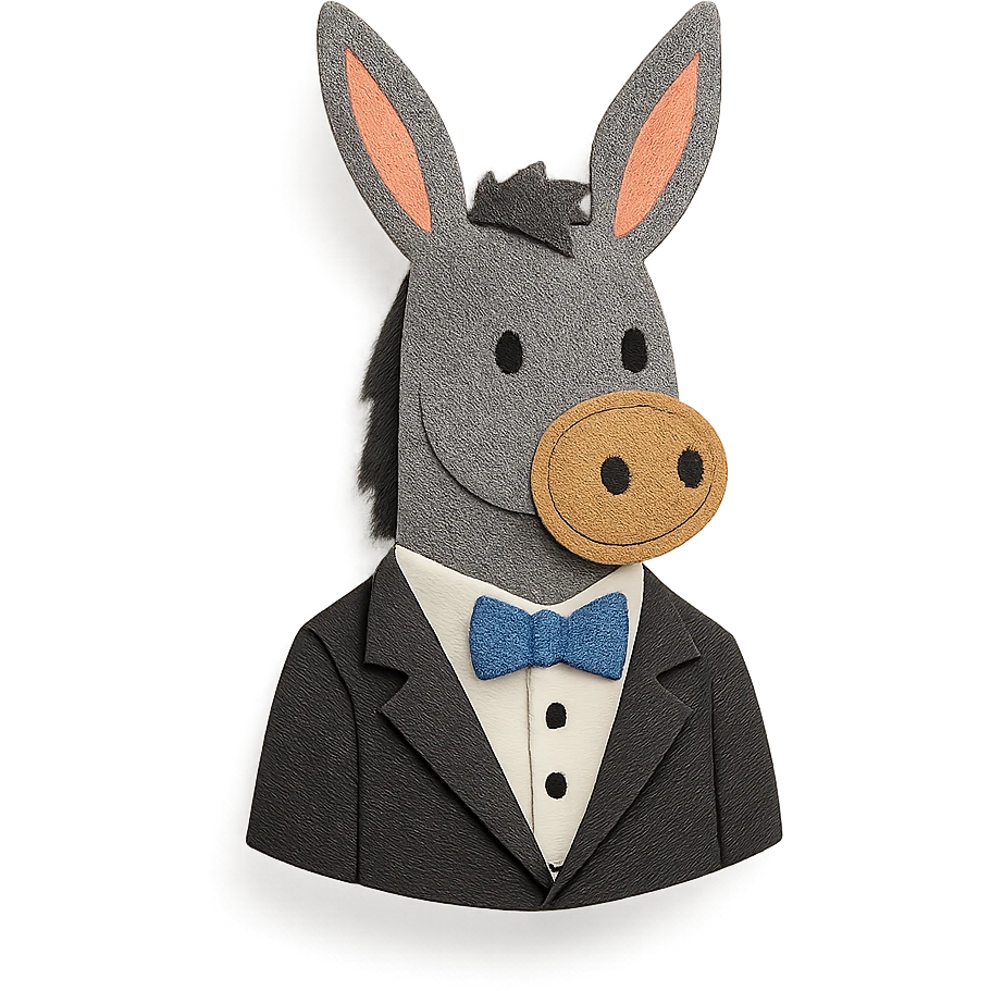 donkey in a tuxedo emoji