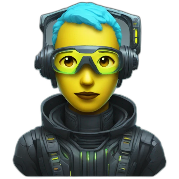 cyber futurist neon emoji