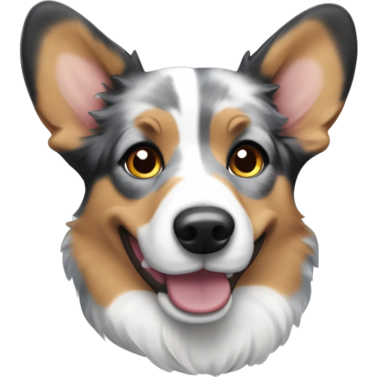 Blue Merle welsh corgi emoji